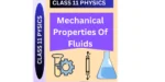Mechanical Properties Of Fluids CLASS 11 PHYSICS WORKSHEET: A Great Study